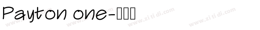 Payton one字体转换